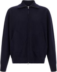 Oliver Lattughi - Merino Wool Zip Sweater - Lyst