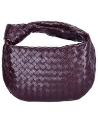 Bottega Veneta - Teen Jodie Intrecciato Dark Barolo Leather Bag - Lyst