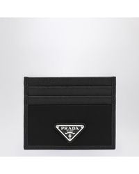 Prada - Triangle-Logo Leather Wallet - Lyst