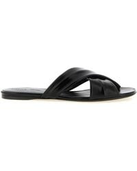 KHAITE - Liria Leather Flat Sandals - Lyst