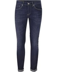 Dondup - George Skinny Fit Stretch Denim Jeans With Contrast Stitching - Lyst