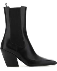 Prada - Leather Ankle Boots - Lyst