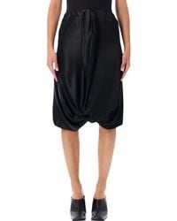 7 For All Mankind - Cinch Hem Draped Gathered Mini Dress - Lyst