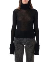 Our Legacy - Sheer Ribbed Turtleneck Sweater - Lyst