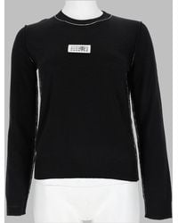 MM6 by Maison Margiela - Maglia Con Patch Logo - Lyst