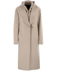 Fay - Double Front Wool Jersey Coat - Lyst