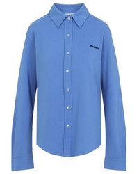 Miu Miu - Cerulean Piquet Shirt - Lyst