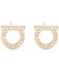 Ferragamo - 'Gancini Crystals' Earrings - Lyst