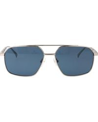 McQueen - Metallic Sunglasses - Lyst