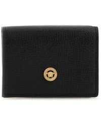 Versace - Trifold Wallet Goat Leather - Lyst