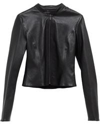 Gucci - Bomber Leather Jacket Oversized - Lyst