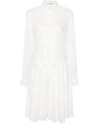 Ermanno Scervino - Embroidered Shirt Dress - Lyst