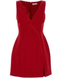 Blumarine - Stretch Cady Mini Dress - Lyst