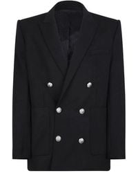 Balmain - Wool Fitted Collection Blazer - Lyst