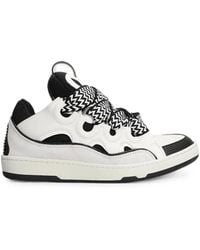 Lanvin - Bicolor Curb Sneakers - Lyst