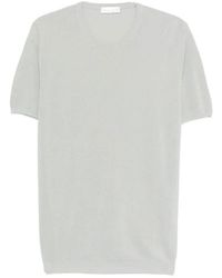 Roberto Collina - Ribbed Knit Cotton Blend T-Shirt - Lyst