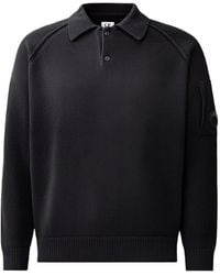 C.P. Company - C.P.Company Total Eclipse Chenille Polo - Lyst