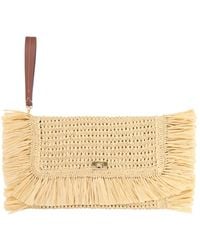 Anya Hindmarch - Anya Hindmarch Raffia Clutch - Lyst