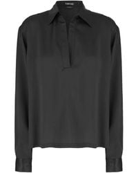 Tom Ford - Silk Satin Polo Shirt - Lyst