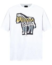 Paul Smith - Crewneck Printed T-Shirt - Lyst