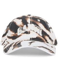 Ganni - Cap With Print Visor - Lyst