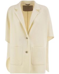 Herno - Double Wool Cape With Lapel Collar - Lyst