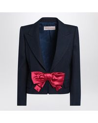 Valentino - Viscose Jacket With Bow - Lyst