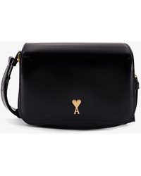 ショルダーバッグ・ポシェット Ami Paris Leather Shoulder Bag With Monogram Logo Leather shoulder bag with monogram logo AMI PARIS - Nugnes1920