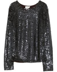P.A.R.O.S.H. - Long-Sleeved Top With Sequins - Lyst