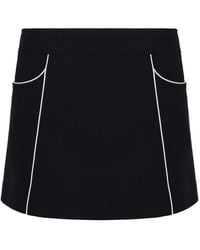 Celine - Wool Mini Skirt - Lyst