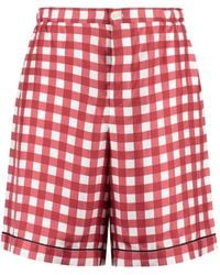 Prada - Twill Vichy Pantalone - Lyst