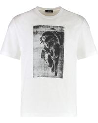 Versace - Cotton Crew-Neck T-Shirt - Lyst