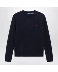 Polo Ralph Lauren - Crewneck Cable-Knit Wool & Cashmere Sweater - Lyst
