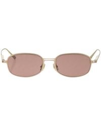 Brunello Cucinelli - Titanium Sunglasses With Slim Square Frame - Lyst