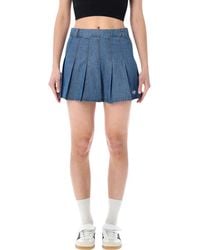 adidas Originals - Pleated Denim Skirt - Lyst
