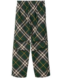 Burberry - Check Trousers - Lyst