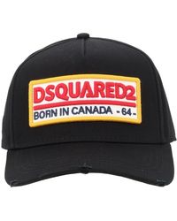 DSquared² - Dsquared Baseball Hat With Logo Patch - Lyst