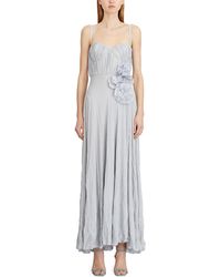 Elisabetta Franchi - Carpet Dress With Flower Detail - Lyst