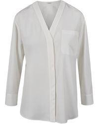 Max Mara - Pocket V-Neck Shirt - Lyst
