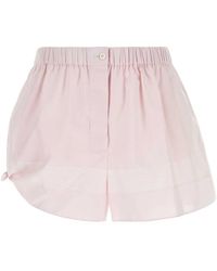 Prada - Pastel Pink Cotton Shorts - Lyst