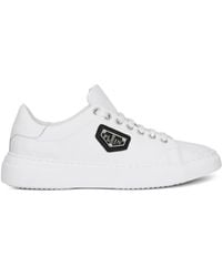 Philipp Plein - Lo-Top Iconic Plein Logo Sneakers - Lyst