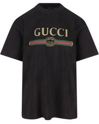 Gucci - Cotton Jersey And Silk T-Shirt With Print - Lyst