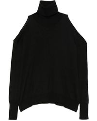 Roberto Collina - Cut-Out Oversized Turtleneck Sweater - Lyst
