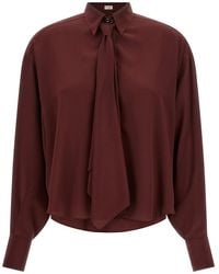 Brunello Cucinelli - Silk Blouse - Lyst
