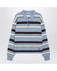JW Anderson - Light Striped Cottonblend Polo - Lyst