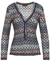 Missoni - Multidark Version V Neck Sweater - Lyst