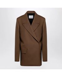 Jil Sander - Wool Double-Breasted Jacket - Lyst