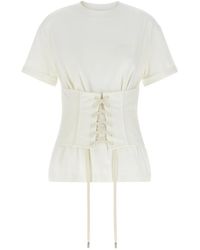 McQueen - Corset T-Shirt - Lyst