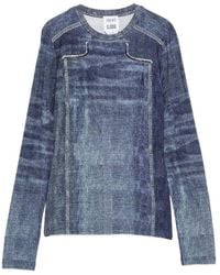 Liu Jo - Denim Cotton T Shirt - Lyst