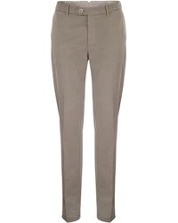 Brunello Cucinelli - Italian Fit Cotton Gabardine Trousers - Lyst